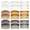 thumbnail image 1 of 18 Pieces French Side Combs, Plastic Side Hair Twist Decorative Comb with Teeth, Hair Combs Slides Hair Clips Accessories for Women Bridal Wedding Veil Girls Thick and Fine Hair, 1 of 4