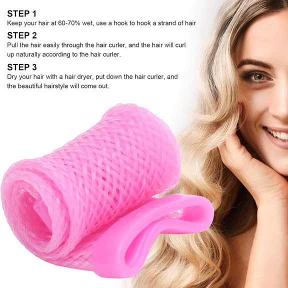 18 Pieces Hair Curlers Spiral Hair Curlers with Styling Hooks No Heat Curlers DIY Spiral Hair Rollers Curls Styling Kit Hairstyling Tool for Long Short Hair