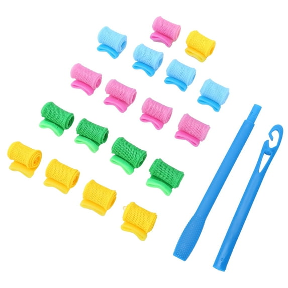 18 Pieces Hair Curlers Spiral Hair Curlers With Styling Hooks No Heat Curlers Spiral Hair Rollers Curls Styling Kit Hairstyling Tool For Short Hair