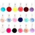 thumbnail image 1 of 18 Pieces Pom Poms Keychain Pom Poms Fluffy Balls Rabbit Faux Fur Pom Pom, 1 of 3