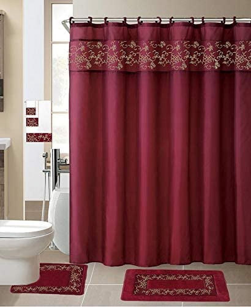 Bathroom set. Custom printed 3D Shower Curtains 4 Pieces Bath set with  shower curtain hooks. 1 Shower Curtain 72x72 12 Plastic Hooks 3 pcs Bath  Mats for Sale in Orlando, FL - OfferUp