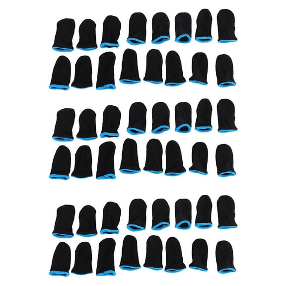 18-Pin Carbon Fiber Finger Sleeves For Mobile Games Screen Finger Sleeves(48 Pcs),48 x gaming finger sleeve,black