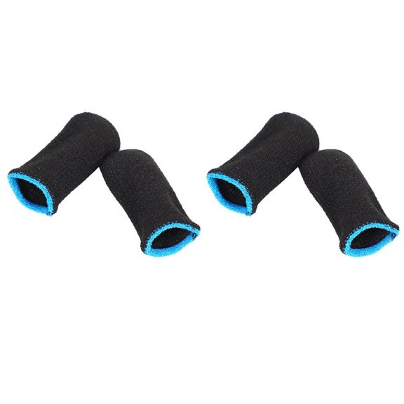 18-Pin Carbon Fiber Finger Sleeves for Mobile Games Contact Screen Finger Sleeves(24 Pcs),24 x Gaming finger sets,black
