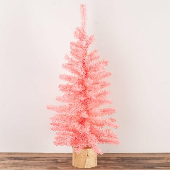 18" Pink Artificial Canadian Pine Tree: Add a Touch of Whimsy to Your Dcor