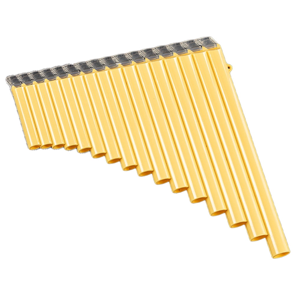 18 Pipes Panpipe Flute for Beginner, Easy Learning,yellow，G2411