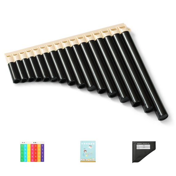 18 Pipes Professional C Key Pan Flute Portable Panpipe Musical Instrument for Beginners and Teachers