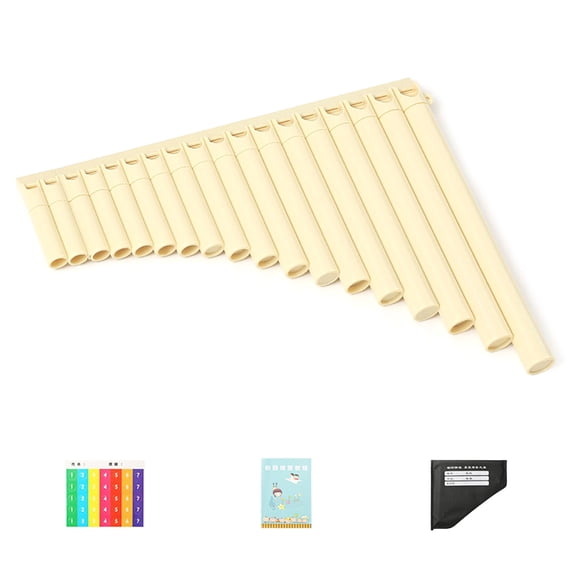 18 Pipes Professional C Key Pan Flute Portable Panpipe Musical Instrument for Beginners and Teachers