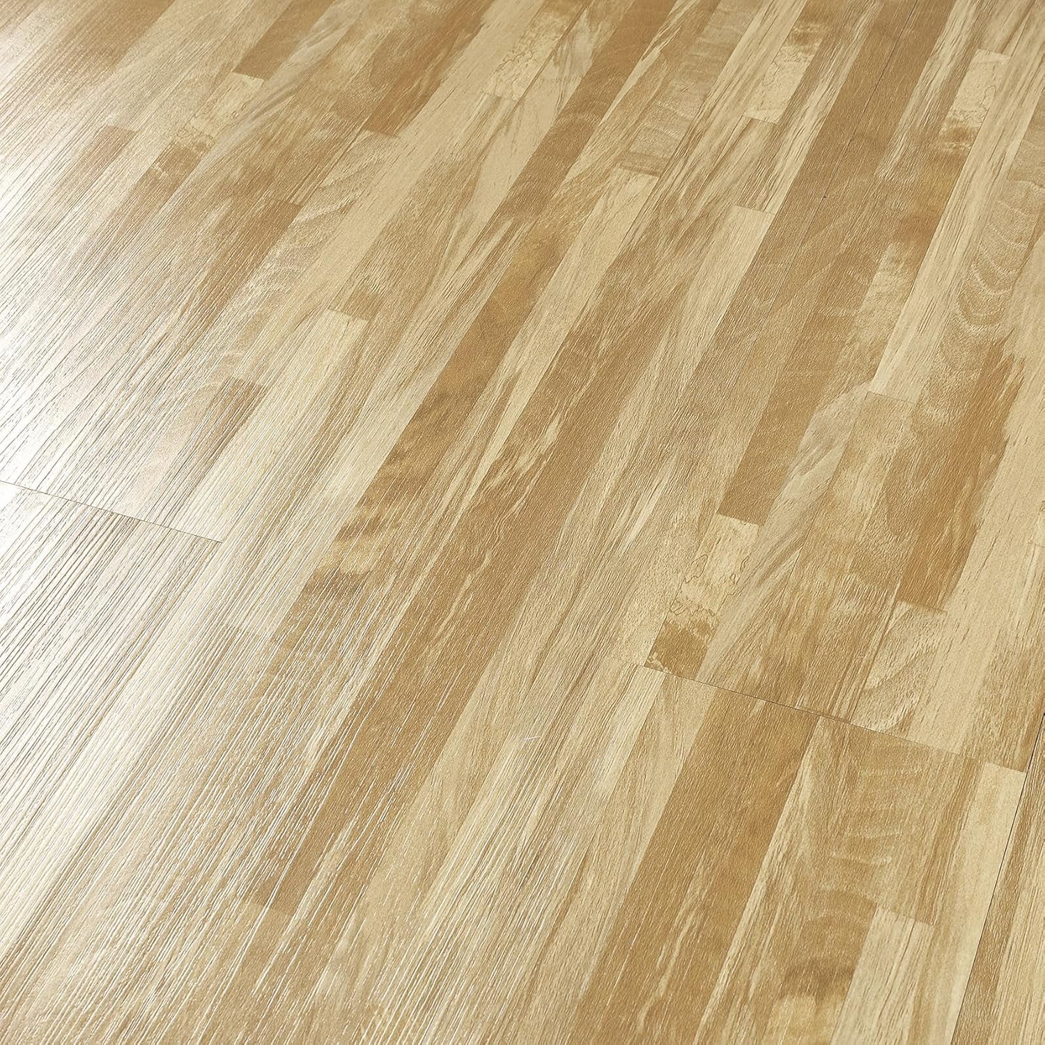18-Planks 6x36 Light Brown Wood Peel and Stick Floor Tile Laminate Flooring Planks Waterproof Luxury Vinyl Plank Flooring Lvp Renter Friendly Floor Cover Butcher Block Self Adhesive Tiles