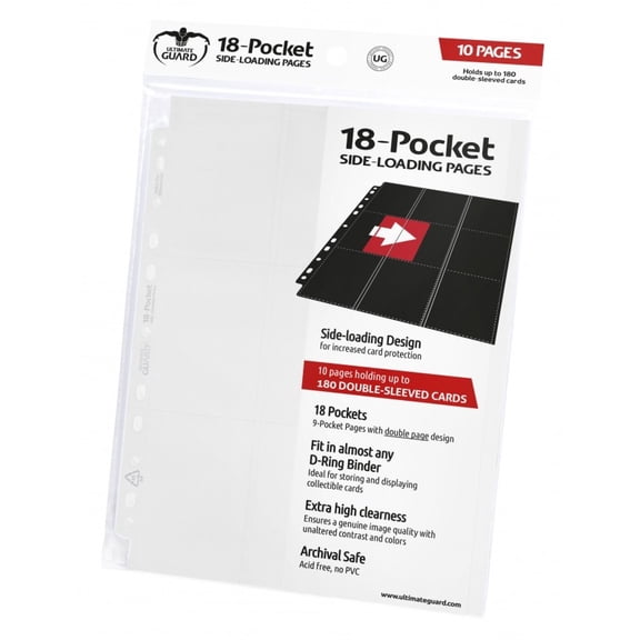 18 Pocket Side Loading Supreme White 10 Pages Ultimate Guard