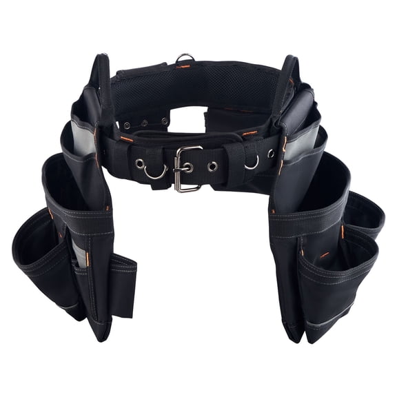 18 Pockets Heavy Tool Belt, Adjustable 31-51 Inch Detachable Work Bag for Electrician Carpenter Construction