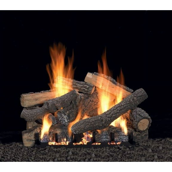 18" Ponderosa Logset with VF/V Slope Glaze Burner, LP