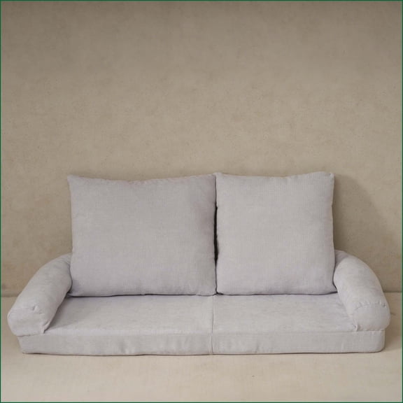 18-Position Convertible Fold-Out Sofa Bed for Adults | White | Seat Depth 63.78