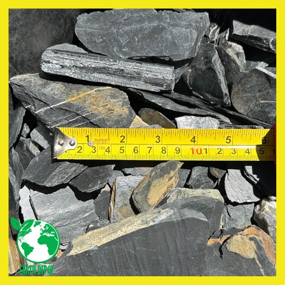 18 Pounds of Dragon Scales Slate Rocks 1" to 4" Size, Stones Gravel Pebbles for Landscaping, Terrariums, Aquariums, Gardens, Pond Water Features, Flower Beds, Pots, Decorative Walkways, Bonsai Crafts