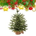 thumbnail image 1 of 18" Pre-Lit Artificial Christmas Tree, Tabletop Christmas Tree with Warm White LED Lights, Battery Operated Remote Control Timer, Encrypted Flame Retardant, Woven Basket Base, Christmas Decoration, 1 of 7