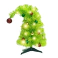 thumbnail image 1 of 18" Pre-lit Mini Christmas Trees, Small Lime Green Tabletop Christmas Tree with Christmas Balls Decoration, Bendable Artificial Mini Trees with 30 Led Lights for Table Top Desk Xmas Decoration, 1 of 9