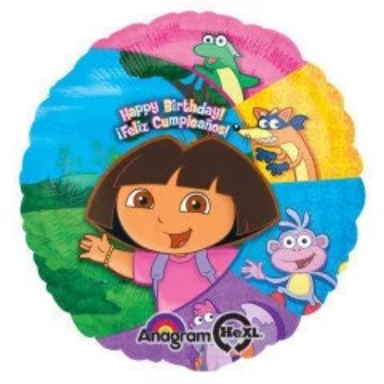 18″ DORA WITH BALLOONS Celebration Balloon • Party Supplies Decorations ...