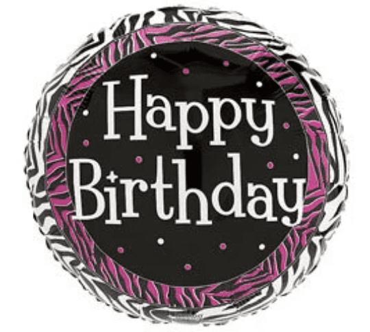 18″ HAPPY BIRTHDAY ZEBRA Print Balloon • Party Supplies Decorations ...