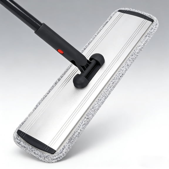 18 Professional Microfiber Mop Large Flat Mops for Floor Cleaning 4 Reusable Washable mop Pads Hardwood Cleaning System Wet and Dust Mop with 61in Long Stainless Steel Handle