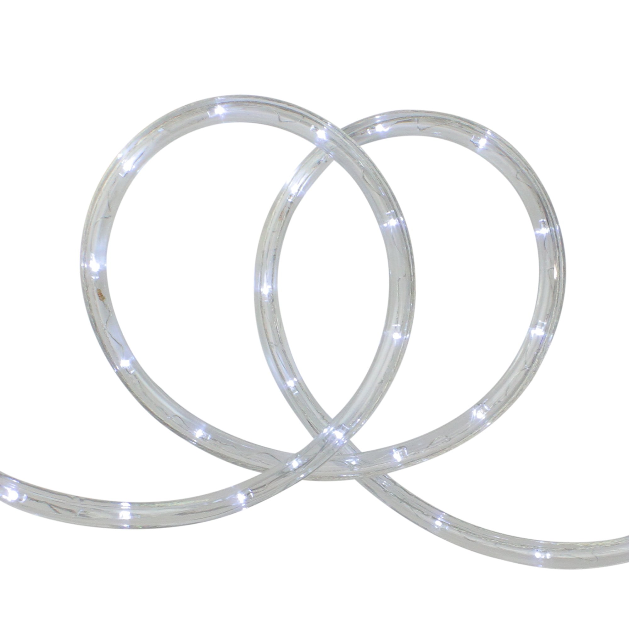 18' Pure White LED Indoor/Outdoor Christmas Rope Lights - 2" Bulb Spacing