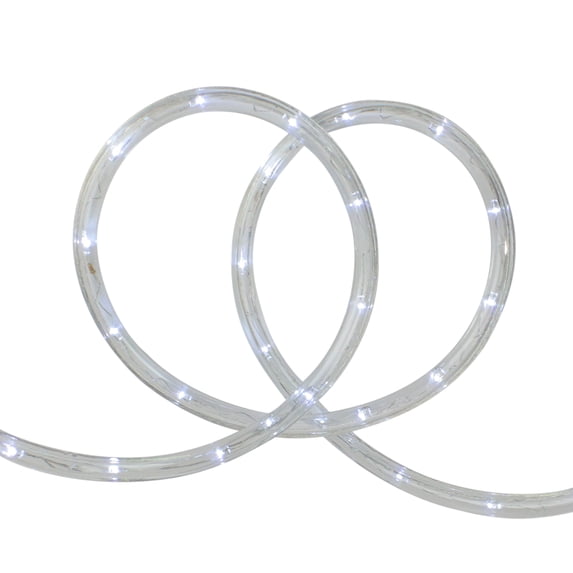 18' Pure White LED Indoor/Outdoor Christmas Rope Lights - 2" Bulb Spacing