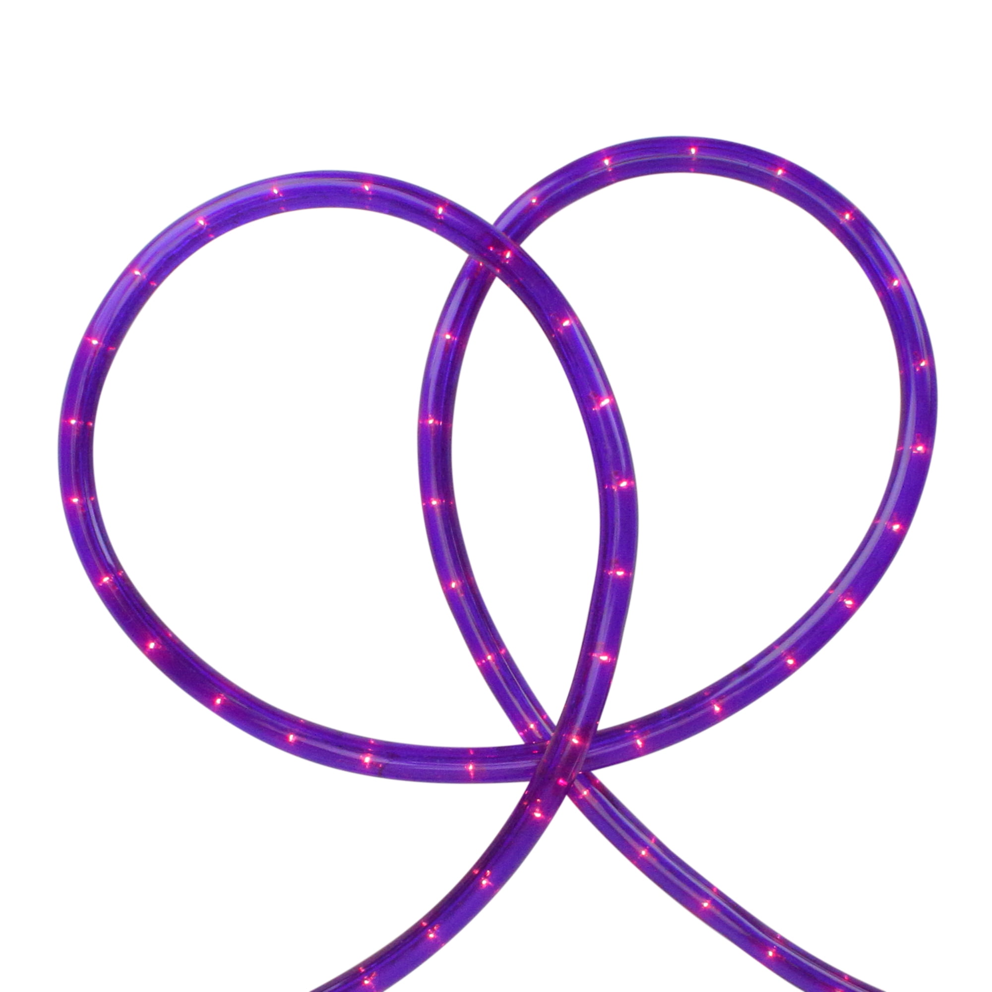 18' Purple Indoor/Outdoor Christmas Rope Lights 1" Bulb Spacing