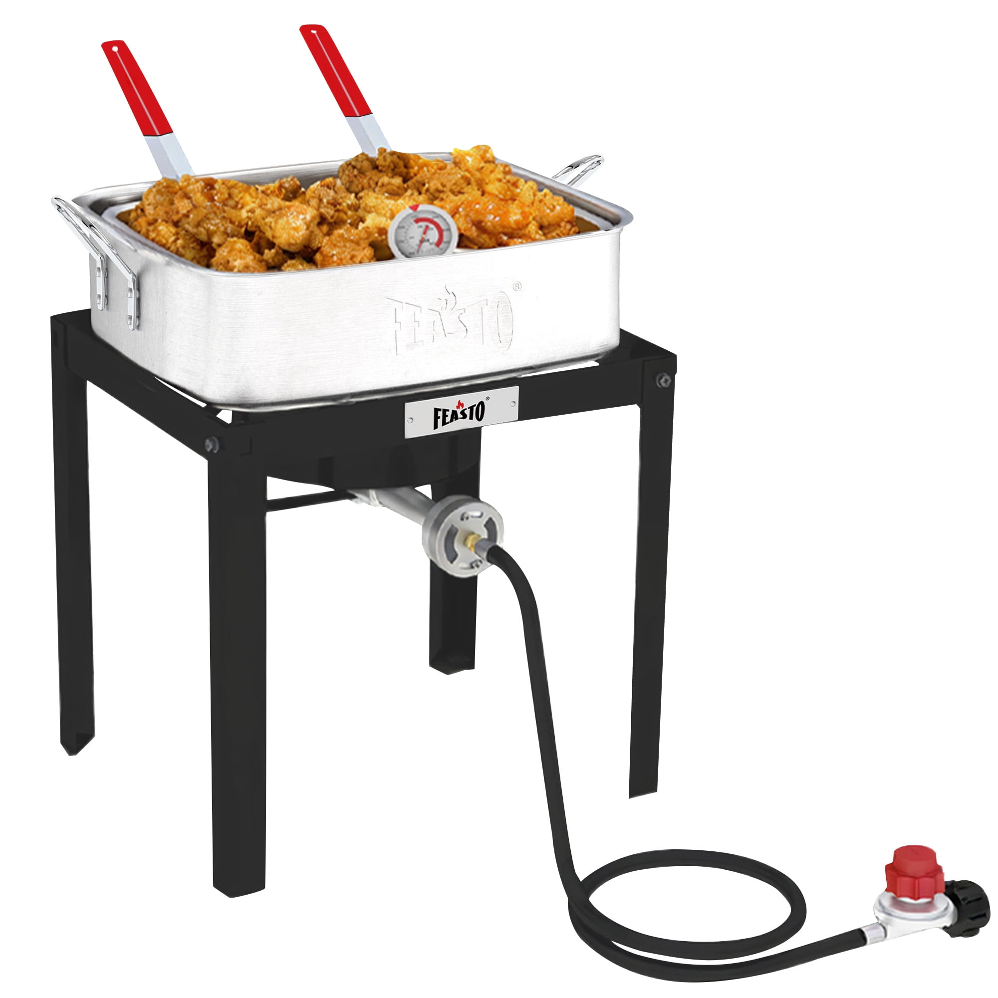 Feasto, Outdoor Propane Fish Fryer, 18QT, Aluminum Deep Fryer Set ...