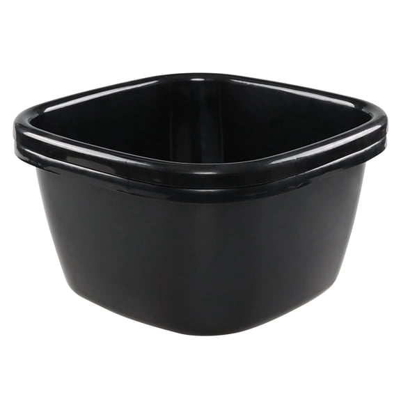 18 Quart Deep Wash Bas2 Packs  Plastic Square Dish Pan Tub Black