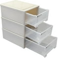 thumbnail image 1 of 18 Quart Plastic Stacking Chest of Drawer, Storage Drawer Box, 3 Packs, 1 of 7