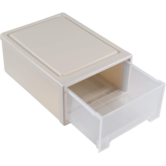 18 Quarts Plastic Stackable Chest Storage Drawer Bins, Storage Organizer Drawer, 1 Pack
