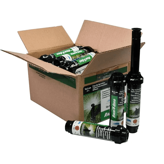 (18) Rain Bird US-415VAN 4' UNI-Spray Series Pop-up Spray Head Sprinkler with 15 ft. Van Series Variable Arc Nozzle