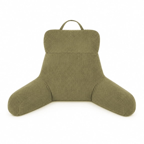 18” Reading Pillow,Backrest Pillow with Adjustable Firmness, Reinforced Headrest & Armrests, Supportive Sit-Up Pillow for Bed, Floor, Gaming(Green)