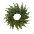 thumbnail image 1 of 18" Real Touch Artificial Cedar Wreath - Small Faux Christmas Wreaths for Front Door,Faux Pine Green Wreath for Home, Holiday, Fireplace, Mantle,Wall, Windows, Xmas, Outdoor Decoration, 1 of 8