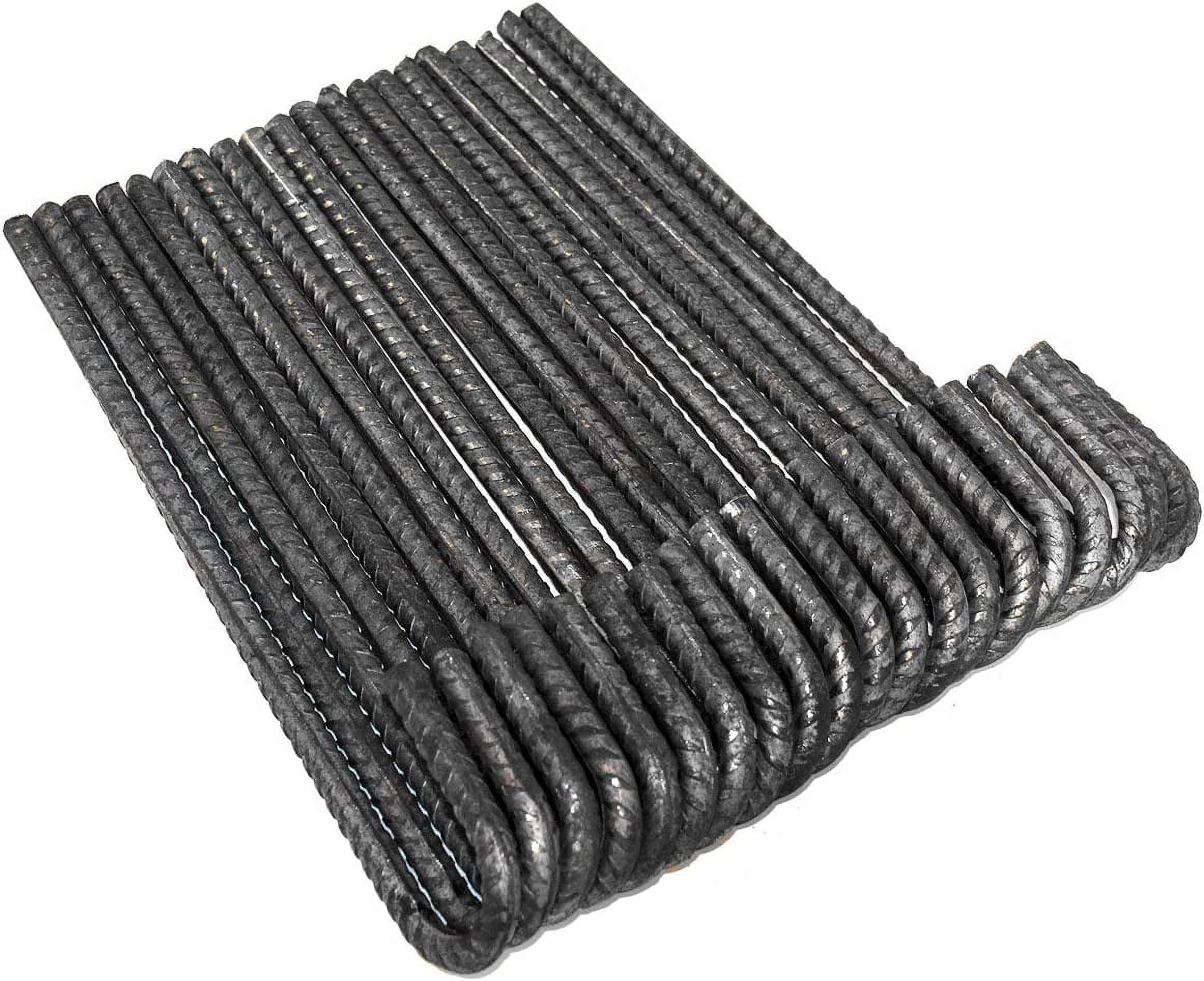 18" Rebar J Hook Ground Stakes, 3/8" Rebar- 20 Pack