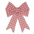 18" Red & White Plaid Christmas Bow by Celebrate It™Christmas Bows for