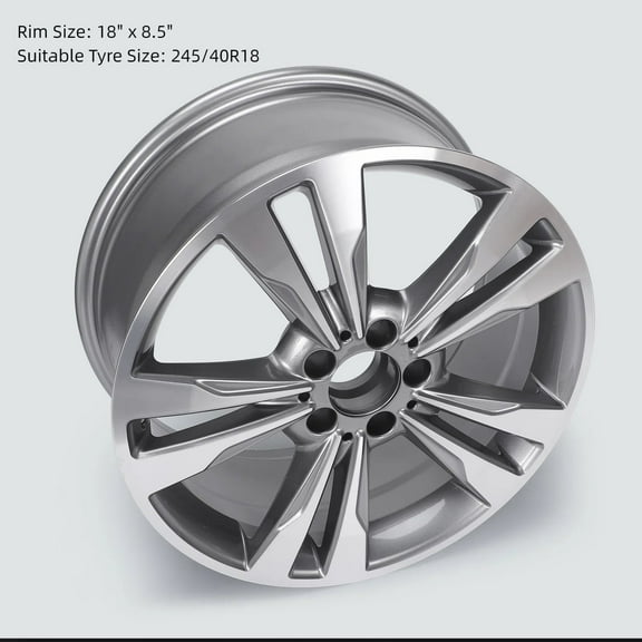 18" Replacement Rear Wheel Rim for Mercedes-Benz C300 C300d C350e OEM Quality Rim 85371 Silver