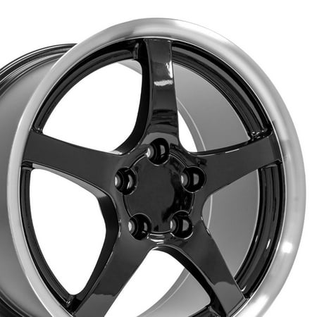 Single(1) OE Wheels CV05 18x9.5 Gloss Black Machined Lip Rim 5x120.65 54ET