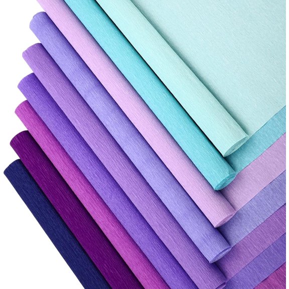 18 Rolls Crepe Paper Roll 20 Inch 8  Wide Crepe Paper Streamer 70g DIY Flower Wrapping Supplies for Birthday Party Wedding Festival Ornament()