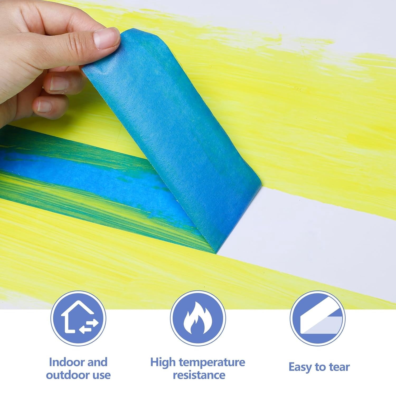 18 Rolls Painters Tape 2 Inches Wide Blue Painters Tape 18 Roll x 1.89 Inch x 55 Yards Blue Masking Tape for Home Decoration