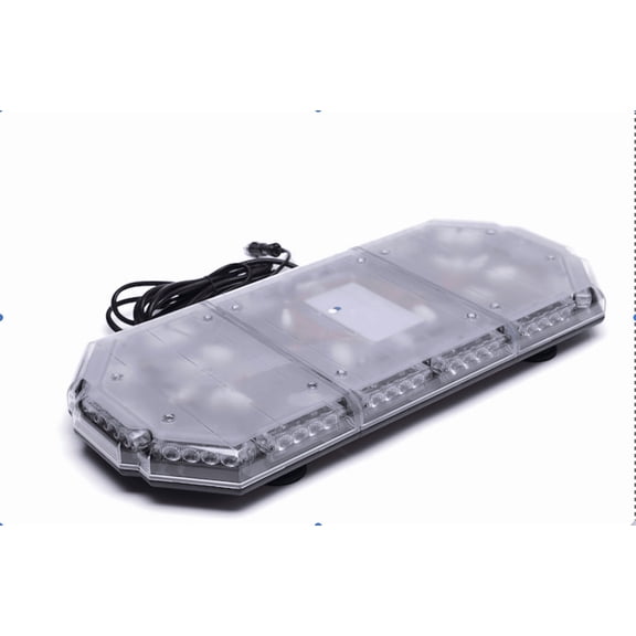 28 Rooftop Strobe Mini LED Light Bar Emergency Warning Light w/ Magnetic Base 56 LEDs