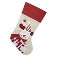 thumbnail image 1 of 18'' Rustic Christmas Stockings, Felt Santa Christmas Deer Snowman Penguin Stockings Xmas Tree Decor, Fireplace Hanging Holiday décor, Christmas Gift Perfect Christmas Decorations for Home, 1 of 2