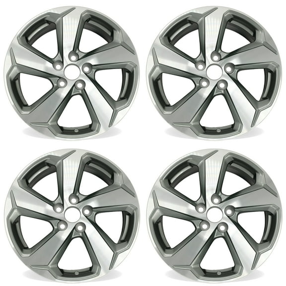 18 SET OF 4 18x7 MACHINED DARK GREY Wheel for TOYOTA RAV4 2021 2022 OEM Design Replacement Rim