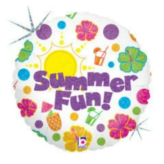 18" SUMMER FUN Balloon Party Supplies Decorations Foil Mylar Balloon