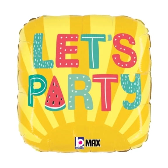 18" SUMMER LET'S PARTY Balloon Party Supplies Decorations Foil Mylar Balloon