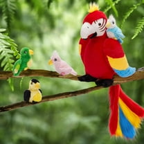 18'' Scarlet Macaw  Parrot Plush with 4  Parrots - Realistic Parrot Toys for Kids, Big Bird Plush Toy Gift for  Birthday Decoration