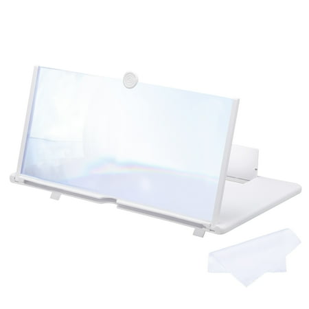 18" Screen Magnifier for Cell Phone, 3D HD Magnifying Projector Screen Amplifier Stand, White 14.6x10x0.5"