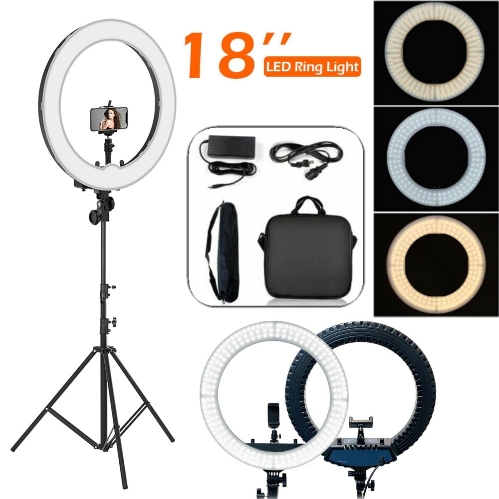 The Socialite 18-Inch iPad Tablet Ring Light with Stand and Mirror