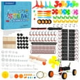 thumbnail image 1 of 18 Set 276PCS DC Motor Kit, Mini Electric Circuit Kit for DIY Science Projects with Motors, LED Light, Vanes Propeller, AA Battery Holder, Plastic Gears, Electrical Engineering Kit for Education, 1 of 8