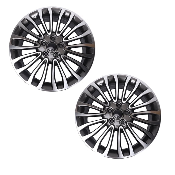 18" Set of 2 Fits Ford Fusion 2017-2018 18x8 OEM Quality Rim Grey & New Machined Wheel