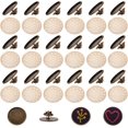 thumbnail image 1 of 18 Sets Brooch Base Pad Embroidery Blank Pin Base Dome Iron Brooch Making Kits Flat Round Earrings Making Supplies for DIY Jewelry Making and DIY Decotation Accessories, 1 of 7