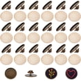 thumbnail image 1 of 18 Sets Brooch Base Pad Embroidery Blank Pin Base Dome Iron Brooch Making Kits Flat Round Earrings Making Supplies for Jewelry Making and DIY Decotation Accessories, 1 of 7